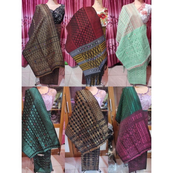 PIALA KOSONG PILKOS ULUTORUS SONGKET TARUTUNG SETELAN ROK SELENDANG TENUNAN TANGAN TARUTUNG