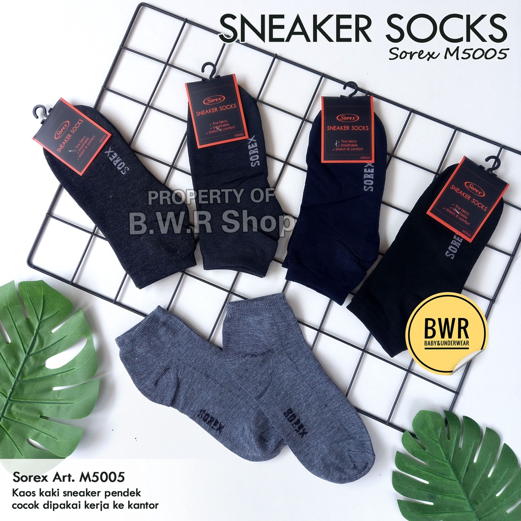 Kaos Kaki Sorex M5005 Sneaker Socks | Kaos Kaki Laki-Laki Dewasa Sorex 5005 - Bwr