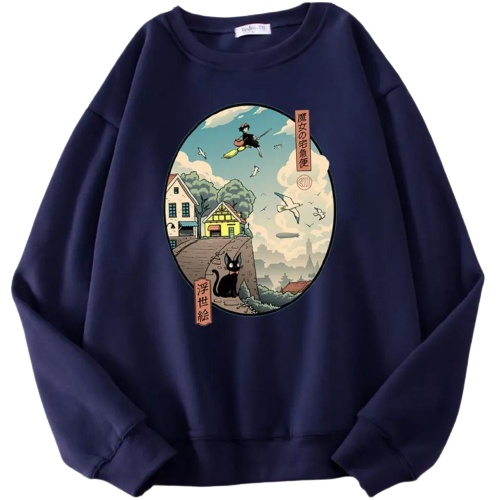 Sweater Crewneck Fleece Sweater Dewasa PLAY IN THE SKY