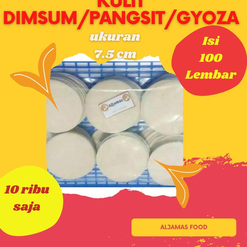 

>D2289) ⭐⭐⭐⭐⭐ Kulit dimsum 7.5 cm 100 pcs/pangsit/gyoza