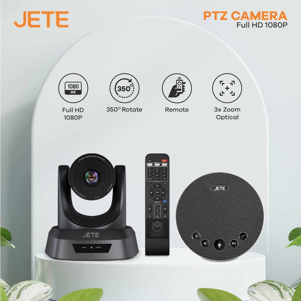 Webcam JETE Mini Group Video Conference PTZ 3x Zoom+Microphone Speaker