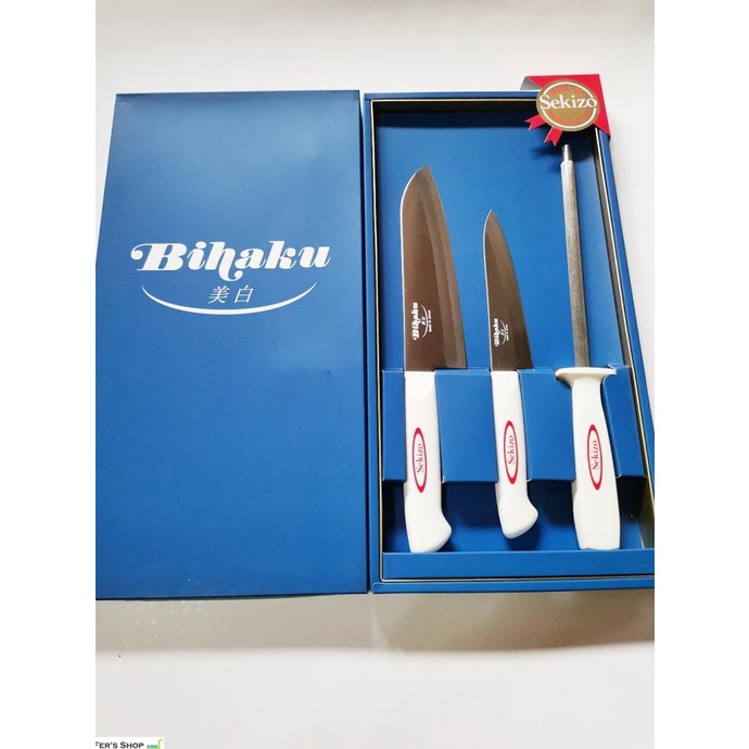 Pisau Dapur Bihaku Set Jepang (Isi 3) / Pisau Dapur / Pisau Jepang