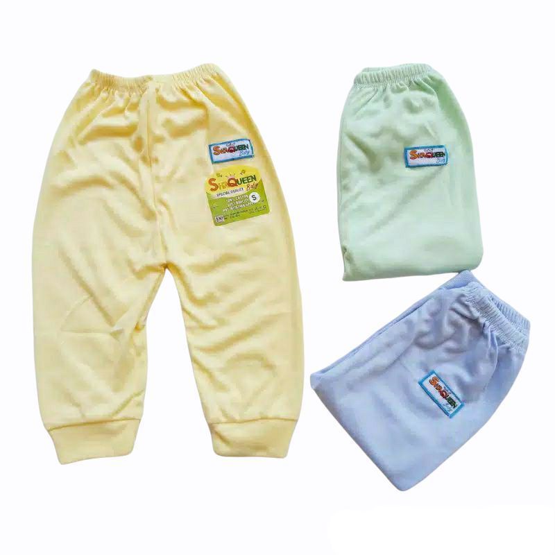 Celana panjang baby Shaqueen polos ( 3 pcs)