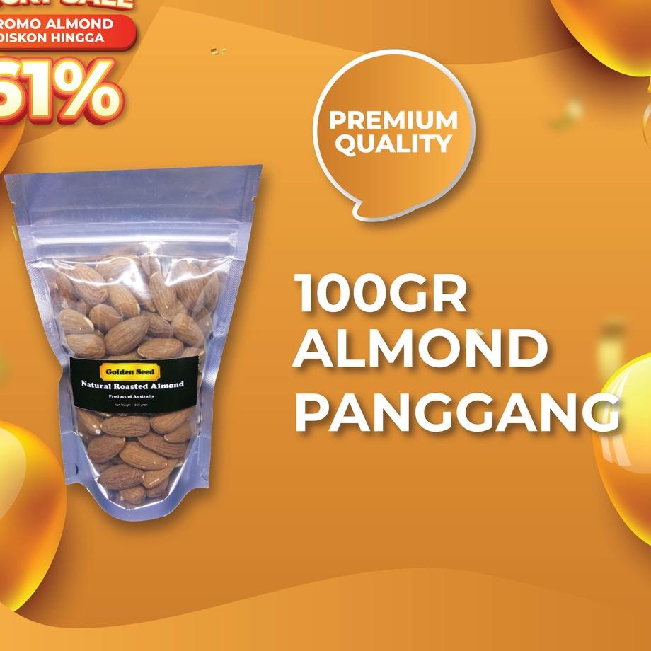 

❦ KACANG ALMOND PANGGANG 100 GRAM PREMIUM - ROASTED ALMOND 100 GR ₵