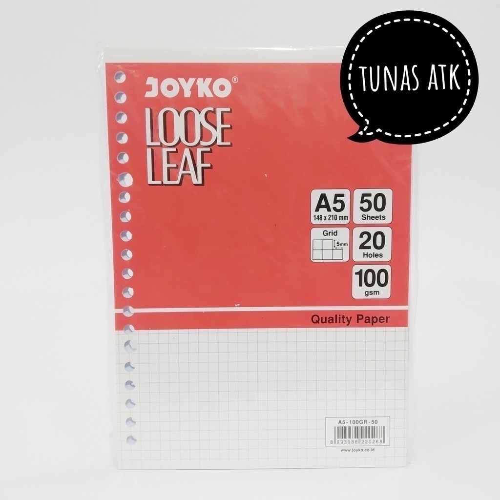 

JOYKO LOOSE LEAF GRID A5 50 LEMBAR