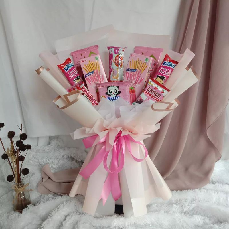 

Buket Snack | Bouquet Snack | Kado Wisuda | Hadiah Ulangtahun