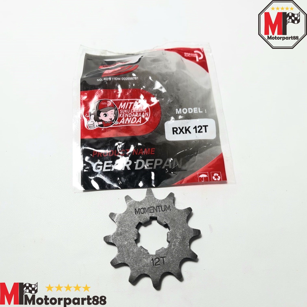 GEAR GIR DEPAN MM YAMAHA RX KING RXK F1ZR JUPITER VEGA CRYPTON 10T 12T 8T