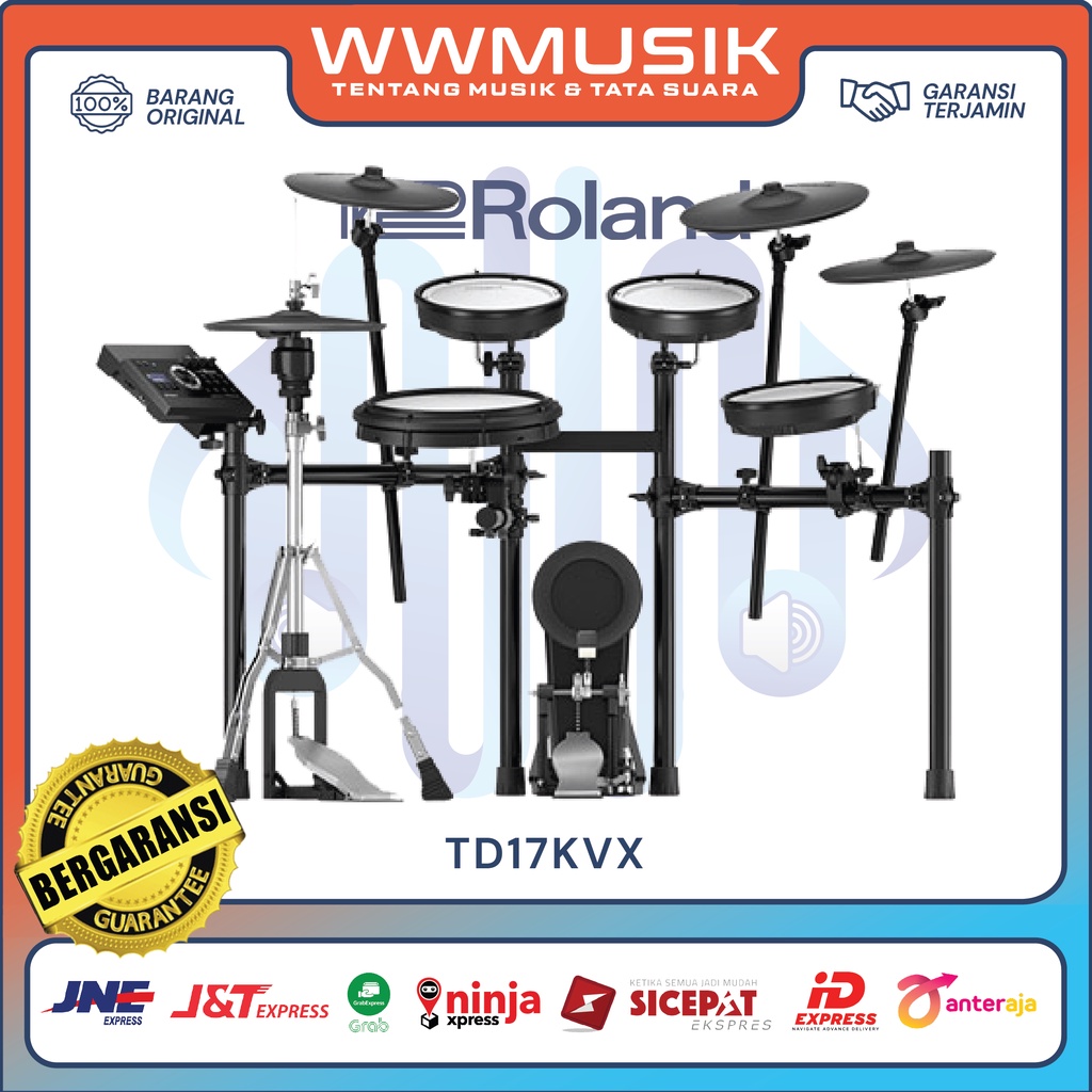 Jual Drum Elektrik Roland V Drums Td 17kvx Elektronik Choke Pad Cymbal Percussion Drummer Pemula 0558