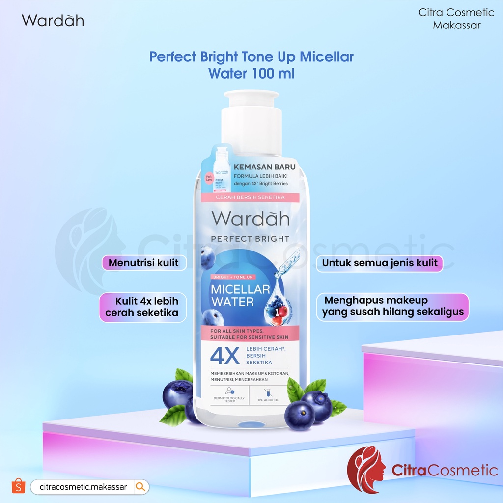 Wardah Perfect Bright Series Creamy Foam 100 Ml | Moisturizer | Peel Of Mask | Tone Up Cream | Tone Up MIcellar Water