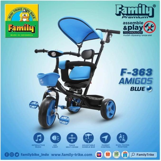 Sepeda Anak Roda Tiga Tricycle Family 363 Amigos #Original
