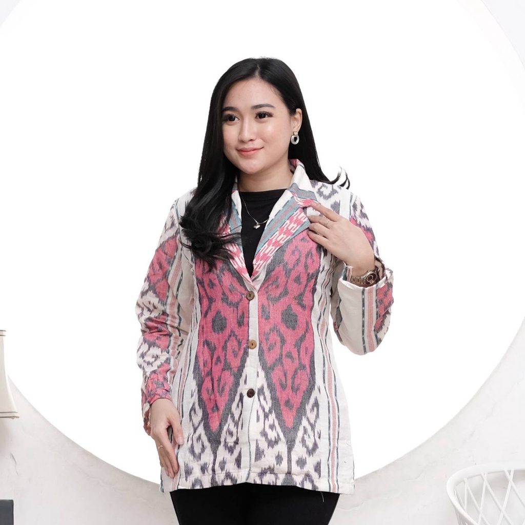 OUTER TENUN SAFIRA ATASAN KANTOR WANITA BLAZER TENUN DEBBY STORE