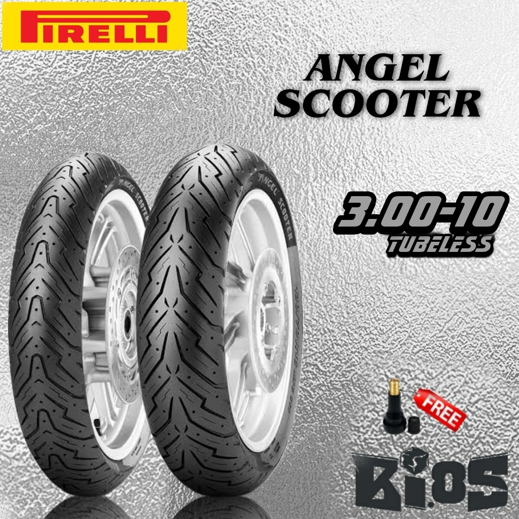 BAN PIRELLI ANGEL SCOOTER TUBELESS RING 10 11 12 UKURAN 3.00-10 | 3.50-10 | 90/90-10 | 100/90-10 | 120/70-10 | 110/70-11 | 120/70-11 | 110/70-12 | 120/70-12 | 130/70-12 BAN RACING MOTOR SCOOPY DONAT FREEGO VESPA MATIC SPRINT PRIMAVERA LX S 2V 3V IGET