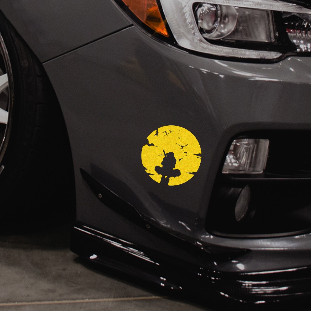 NARUTO Ninja Reflektif Jendela Mobil Pintu Mobil Depan dan Belakang Gear Decal Kartun Cute Ninja Cat JDM Motorcycle Body Windshield Dekoratif Stiker Tahan Air