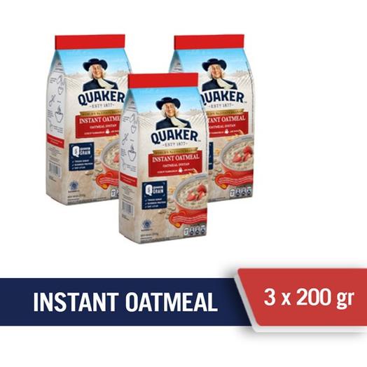 

limited Edition✔️Quaker Instant Oatmeal 200 gr x 3 pcs Triple Pack|RA4