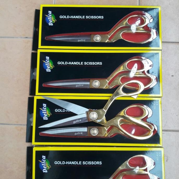 

[BISA COD] delica gunting kain warna gold