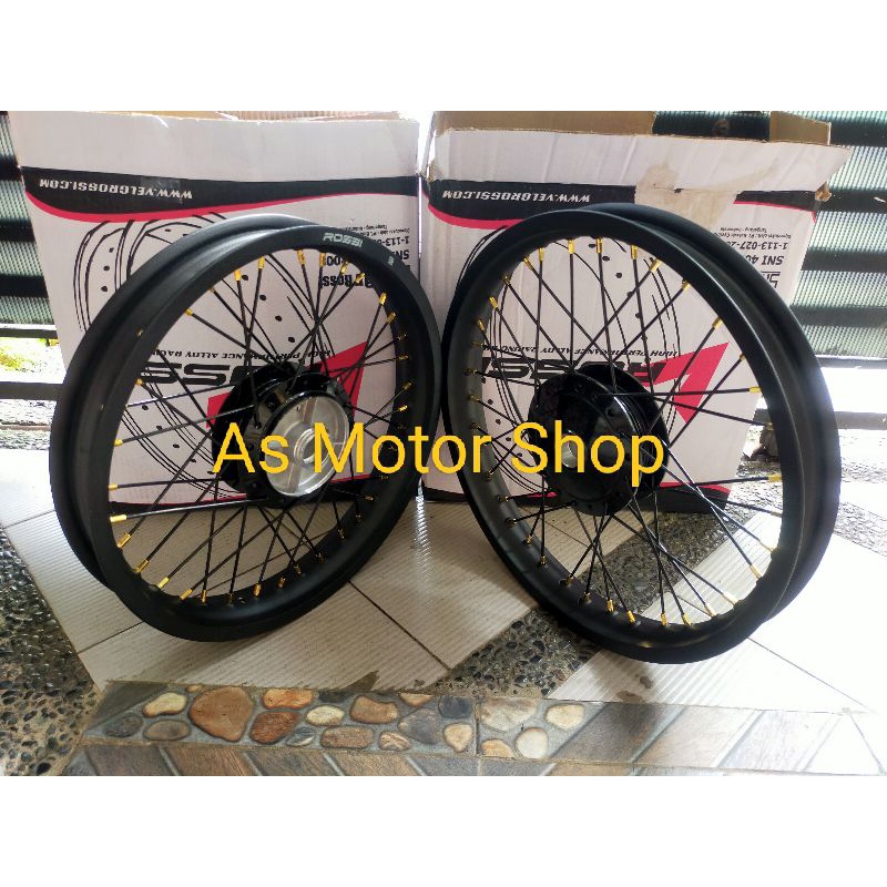 Jual VELG SET ROSSI HONDA WIN UKURAN DEPAN 140 RING 18 BELAKANG 160