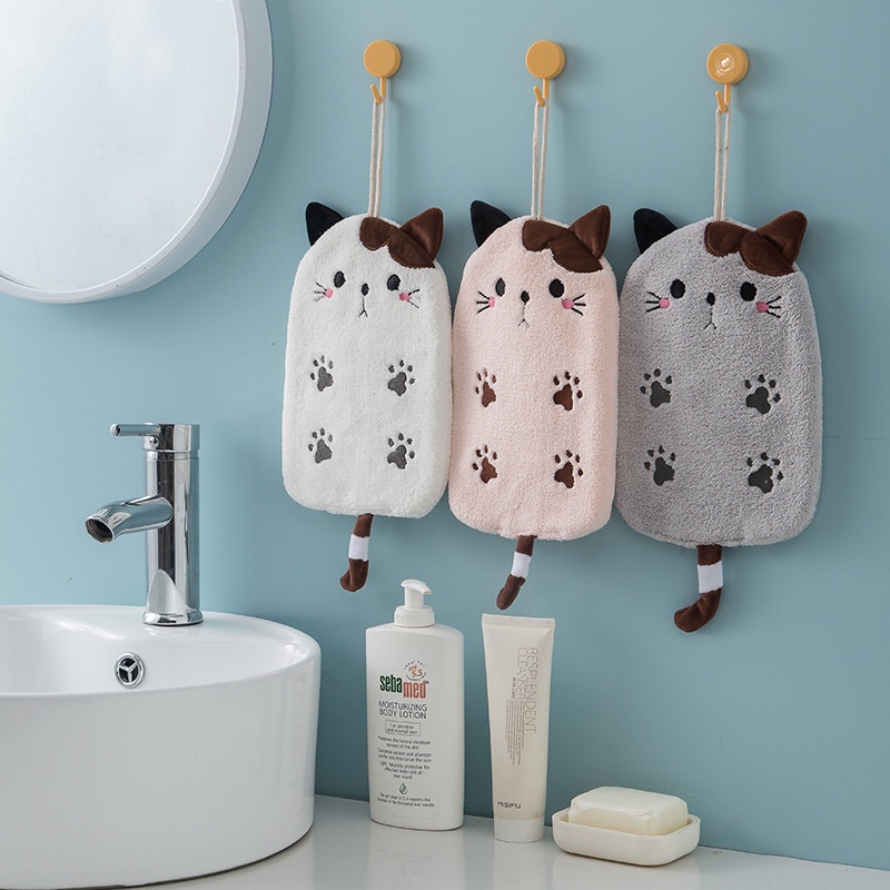 LT2 Handuk lap tangan dapur kamar mandi kain Premium tebal  penyerap anak anak Gantung menggantung Hand towel imut cute lucu tebal Motif Kelinci Sapi Bebel Penyerap Pembersih Gantung Gantungan cuci tangan Unik Sapi Bulu Bundar Sapi Kucin Chinese New Year