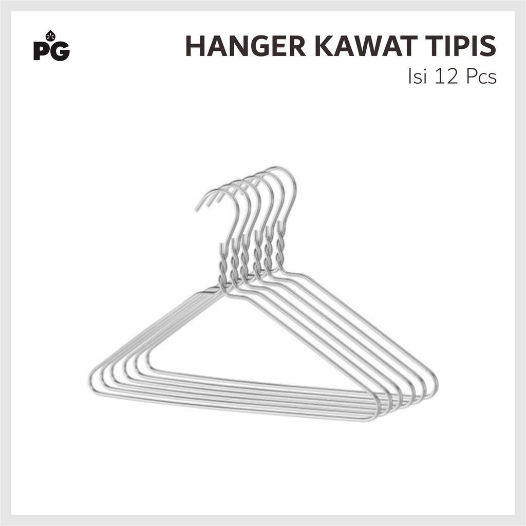 Hanger / Gantungan Baju Kawat 12 pcs