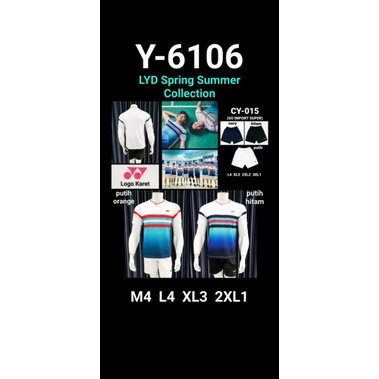 jersey kaos badminton yonex import y6106