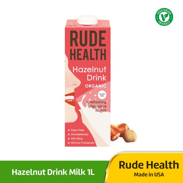 

[NEW] Rude Health Organic Hazelnut Drink 1L / Vegan Milk / Susu Vegan