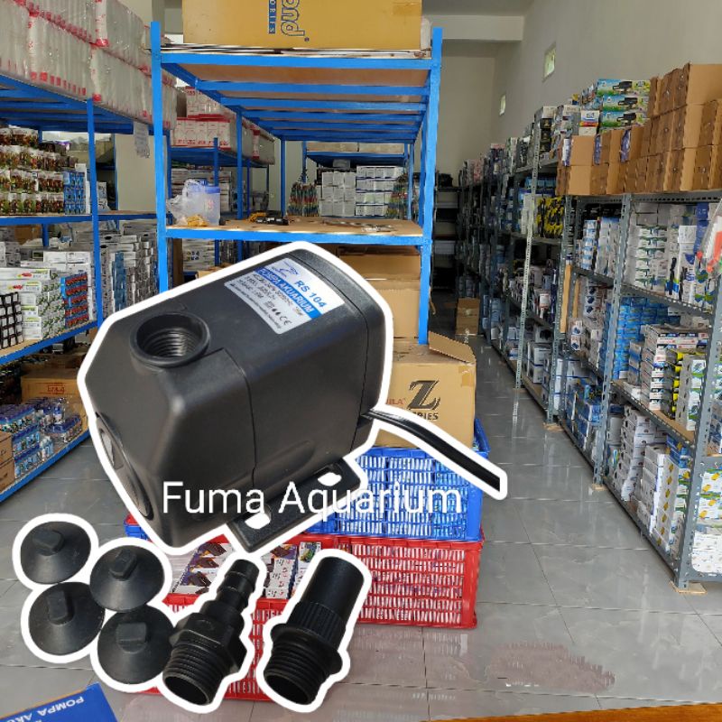 Pompa Celup power head ROSSTON RS 104 Filter Aquarium Kolam Hidroponik Low Watt Eco Power Submersible Pump