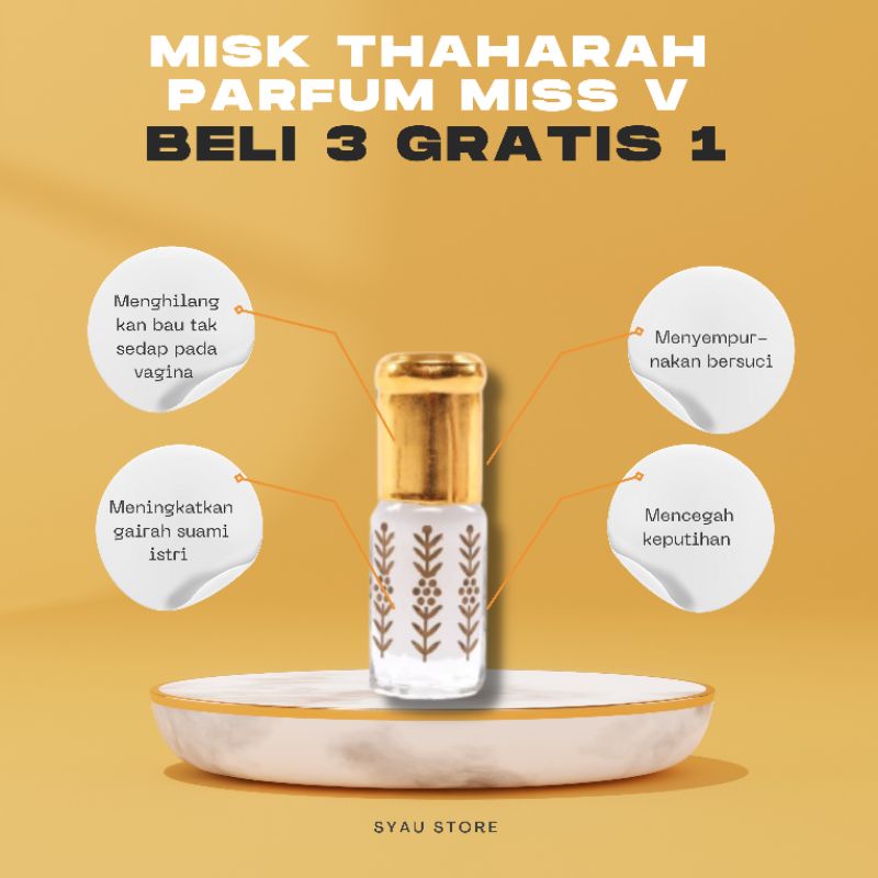 Misk Thahrah Original Mistahara Misk Taharah Miss Taharah Original Farfum Wanita Parfum Miss V