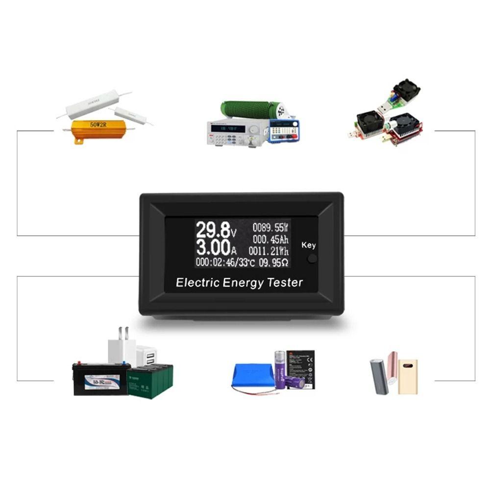 Solighter Digital Voltmeter Ammeter LCD Display DC 150V/20A 3KW Wattmeter Volt Tester Kapasitas Arus