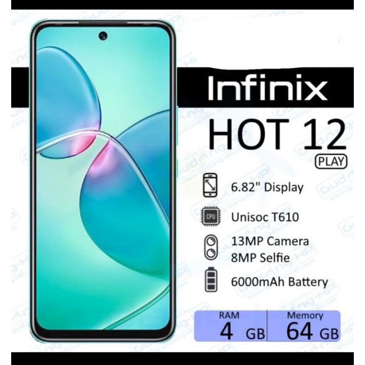 Infinix Hot 12 Play Ram 4+3GB /64 GB Baru