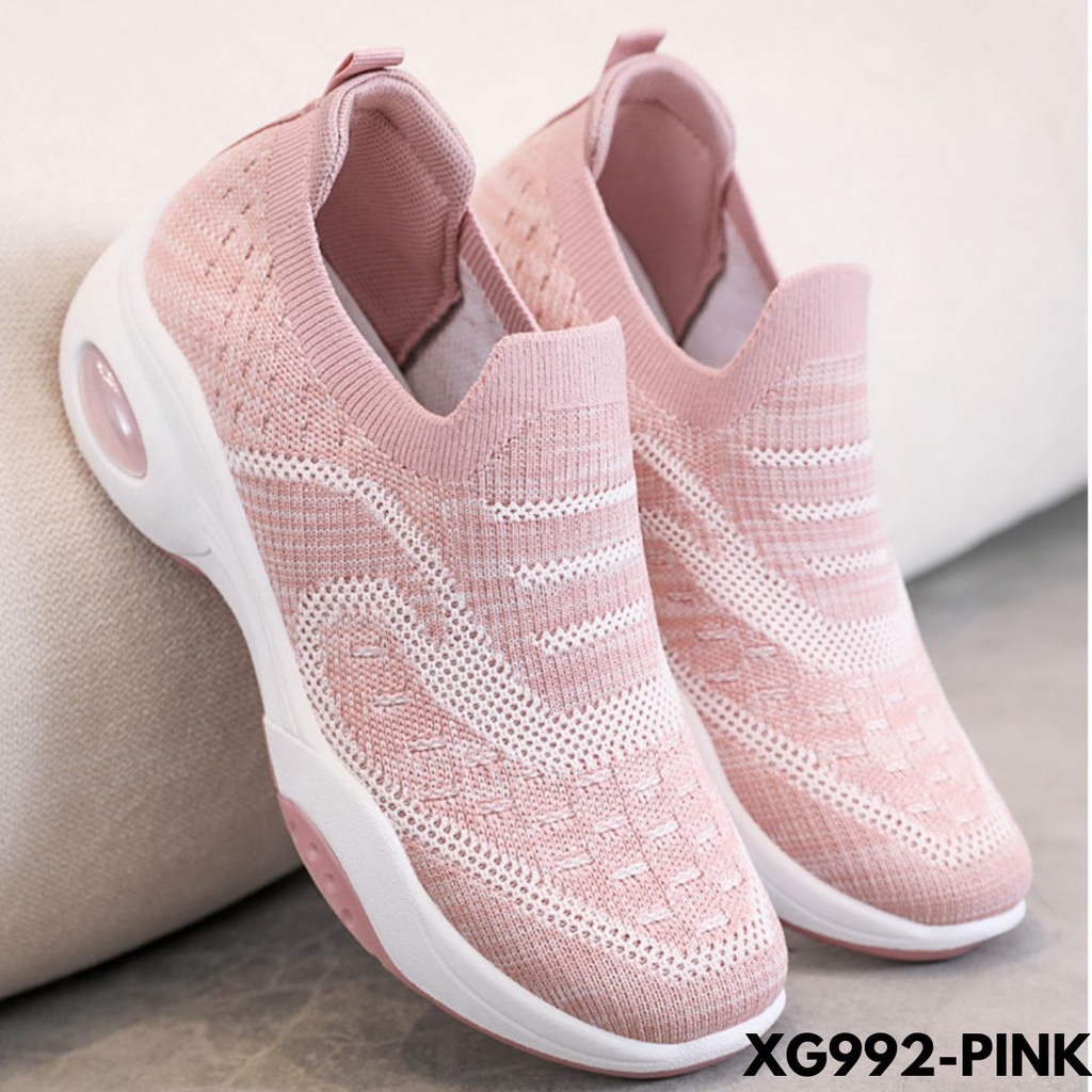 SEPATU SNEAKERS WANITA NYAMAN DIKAKI IMPORT BAHAN FLYKNIT BERKUALITAS G992