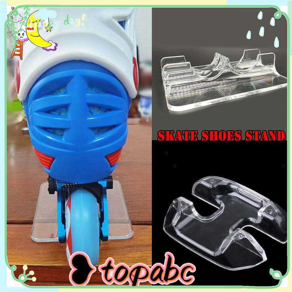 Top 4Pcs/Pack Stand Sepatu Skate Papan Skate Inline Skate Shoes Display Rack Transparan