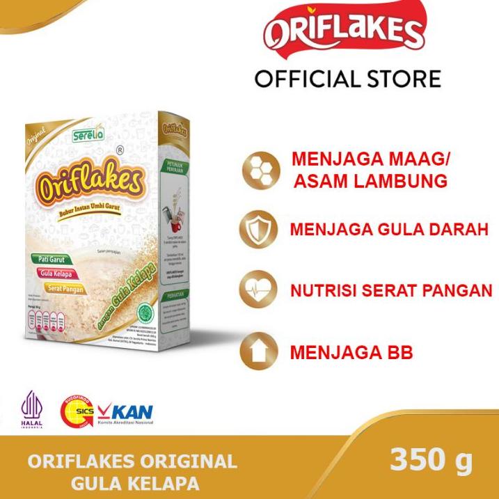 

Menarik Oriflakes sereal umbi garut original solusi maag asam Lambung 350 gram-gula kelapa JU7,,,