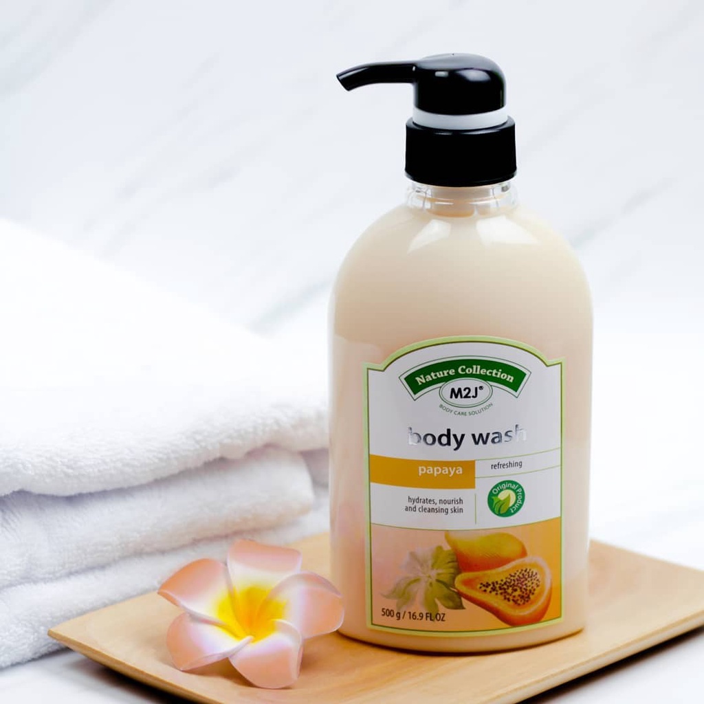 M2J Body Wash Papaya / Angel Gold / Goat Milk M2J Sabun Pepaya 1000gr Sabun Pemutih Badan M2J Sabun 