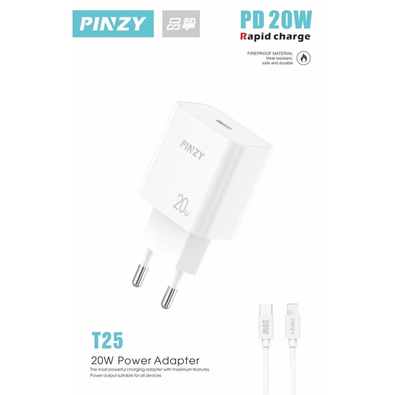 Charger PINZY T25 PD 20w Rapid Charge High Quality Performance