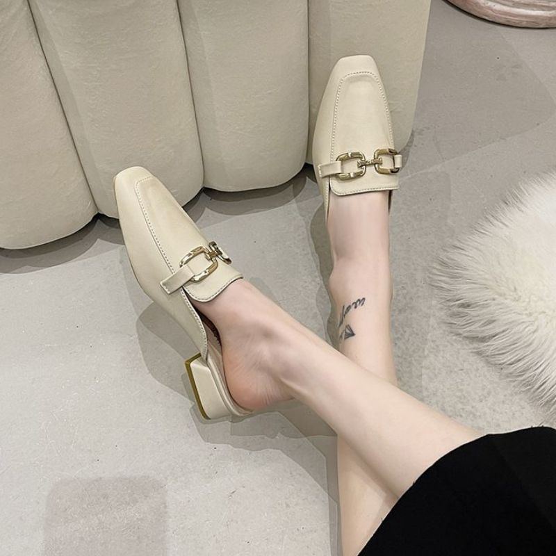 22145 Sepatu Mules Wanita Kantoran Import