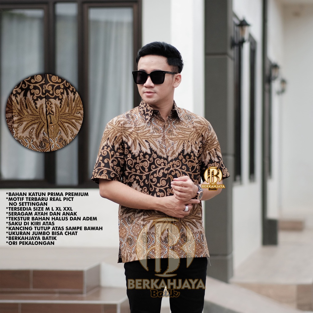 Batik Kemeja Batik Pria SIZE M L XL XXL XXXL XXXXL XXXXXL 8L Lengan panjang dan pendek Seragam JUMBO