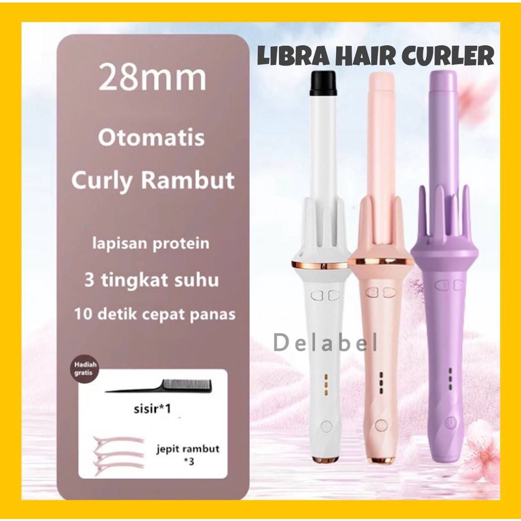Catokan Keriting Keramik Otomatis Libra Hair Styler New Desain Elegant