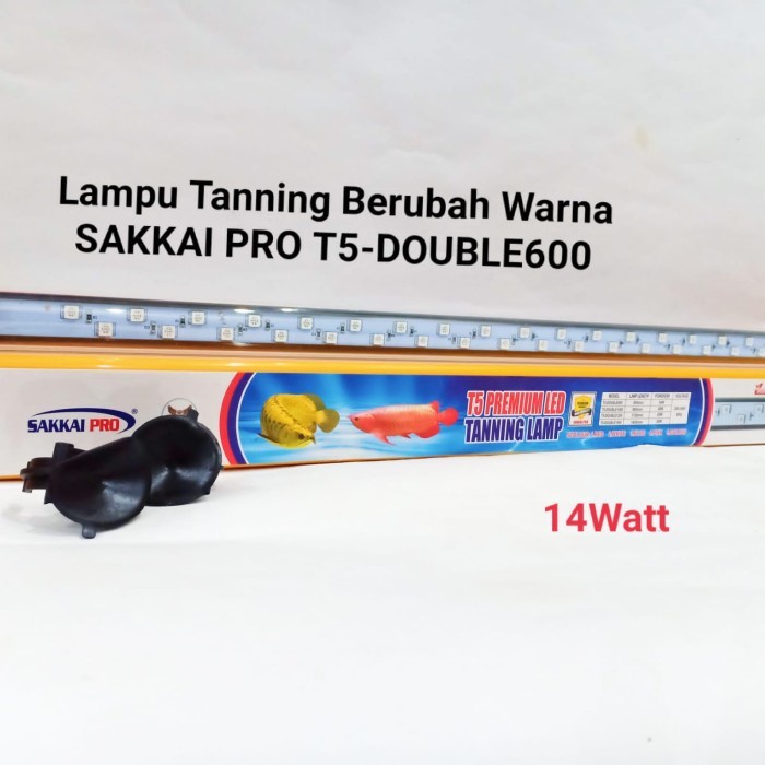 Lampu Tanning Double T5 600 LED Lampu Aquarium 5 Mode Warna SAKKAI PRO SOFT TANNING