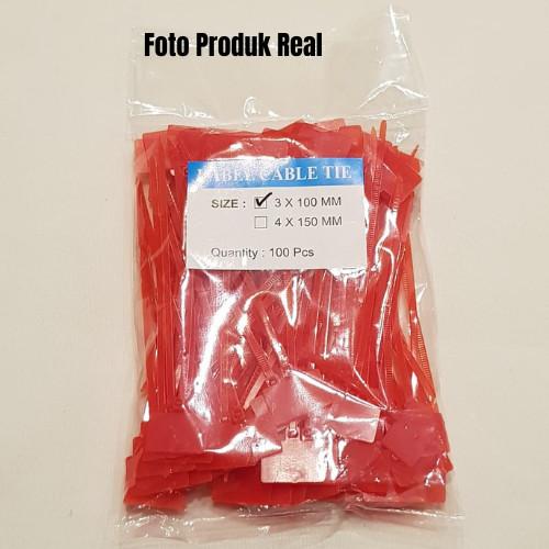 

Label Kabel Ties Cable Tie Maker Name Tag Lan 3X100 100 Pcs Merah Kualitas Best Seller
