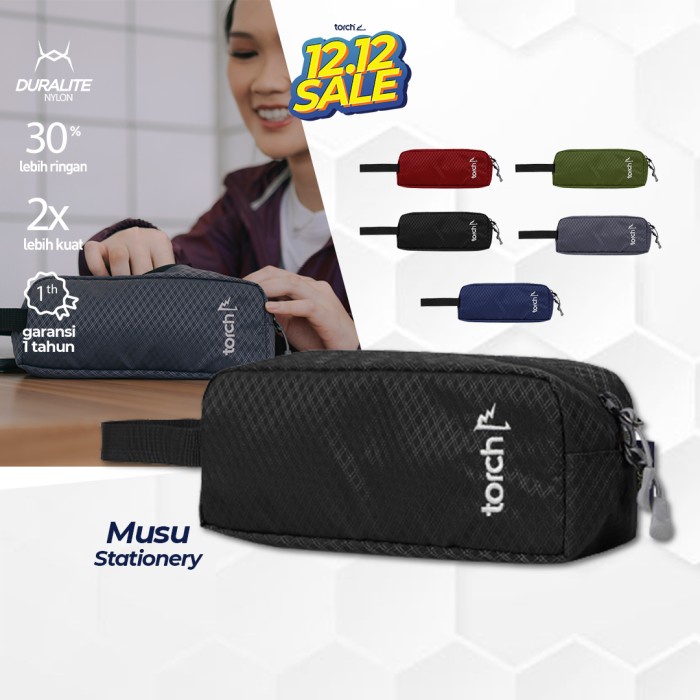 

Tempat Pensil Torch Alat Mandi Kosmetik Tulis Souvenir - Travelpouch Clutch Musu