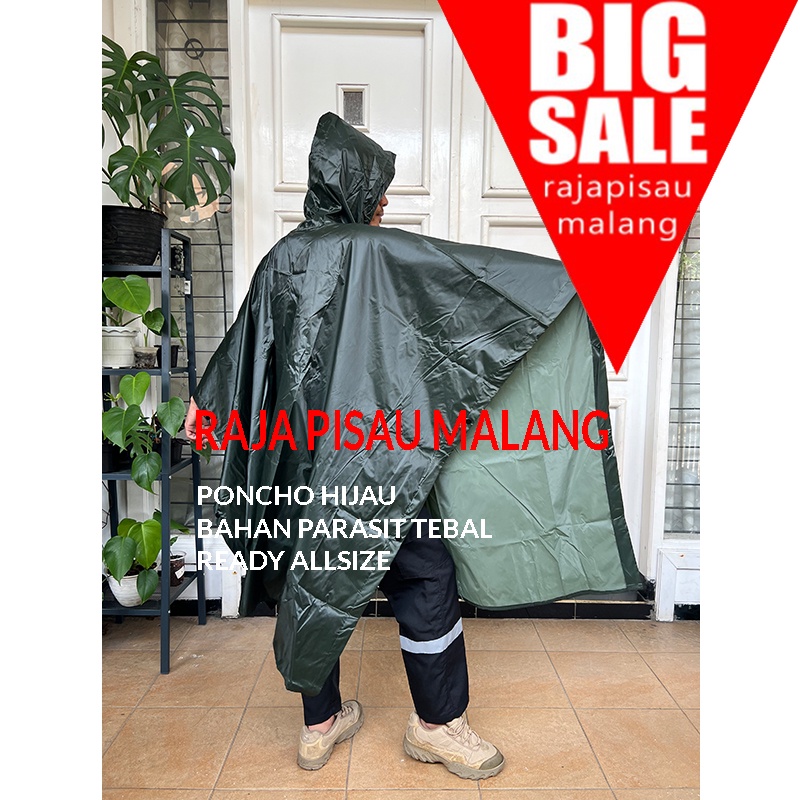 Jas Hujan Poncho Hijau Army PONCO