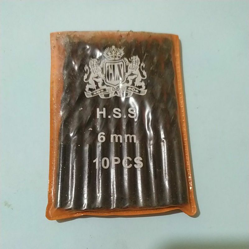 mata bor besi 6 mm bor kayu. harga per pc.