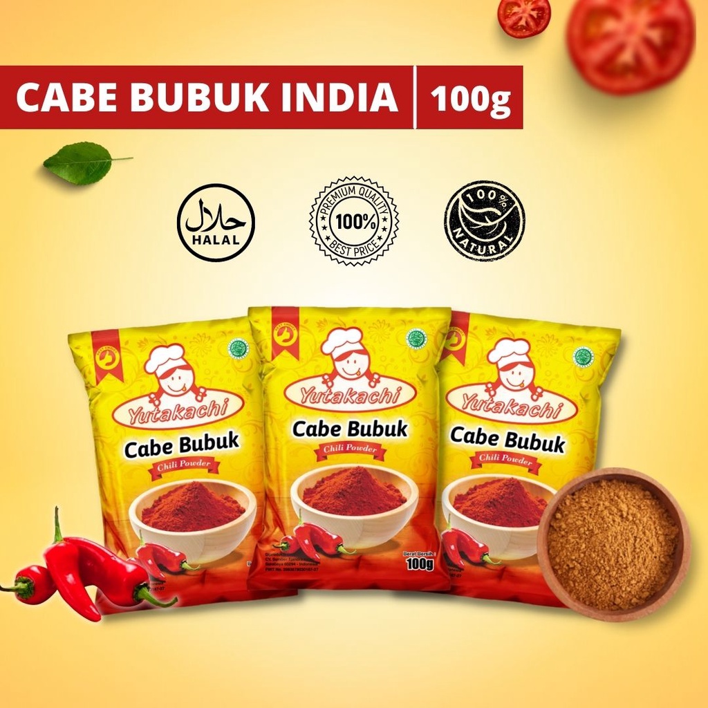 

Cabe Bubuk 100 Gram Yutakachi / Chili Powder / Bubuk Cabe Korea / Gochugaru / Cabai Bubuk / Bumbu Rempah Bubuk / Pusat Rempah