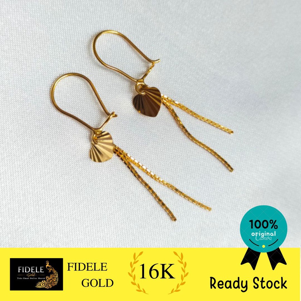 Anting Emas Tua 700 16k anting panjang fashion UBS toko emas