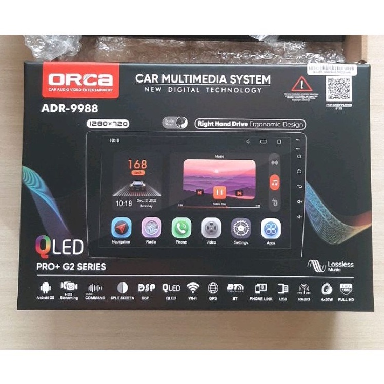 Head Unit Android 9&quot; ORCA PRO QLED RAM 6GB + ROM 128GB SUZUKI SX4 XOVER
