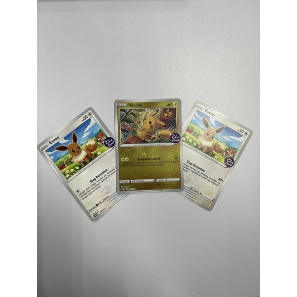 Pokemon Promo Card Chatime TCG - PIKACHU EEVEE