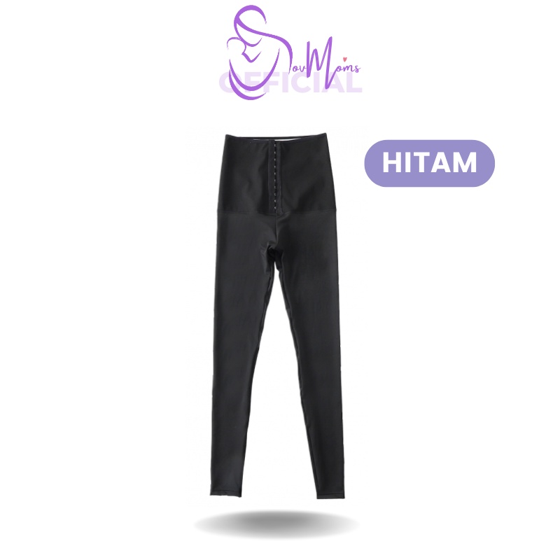 Celana Panjang Senam Wanita Pelangsing Perut Paha Highwaist Celana Pembakar Lemak Celana Gym Fitness Senam Aerobic Legging Elastis Pakaian Olahraga Celana Silver Kancing Import Premium Terbaru Terlaris