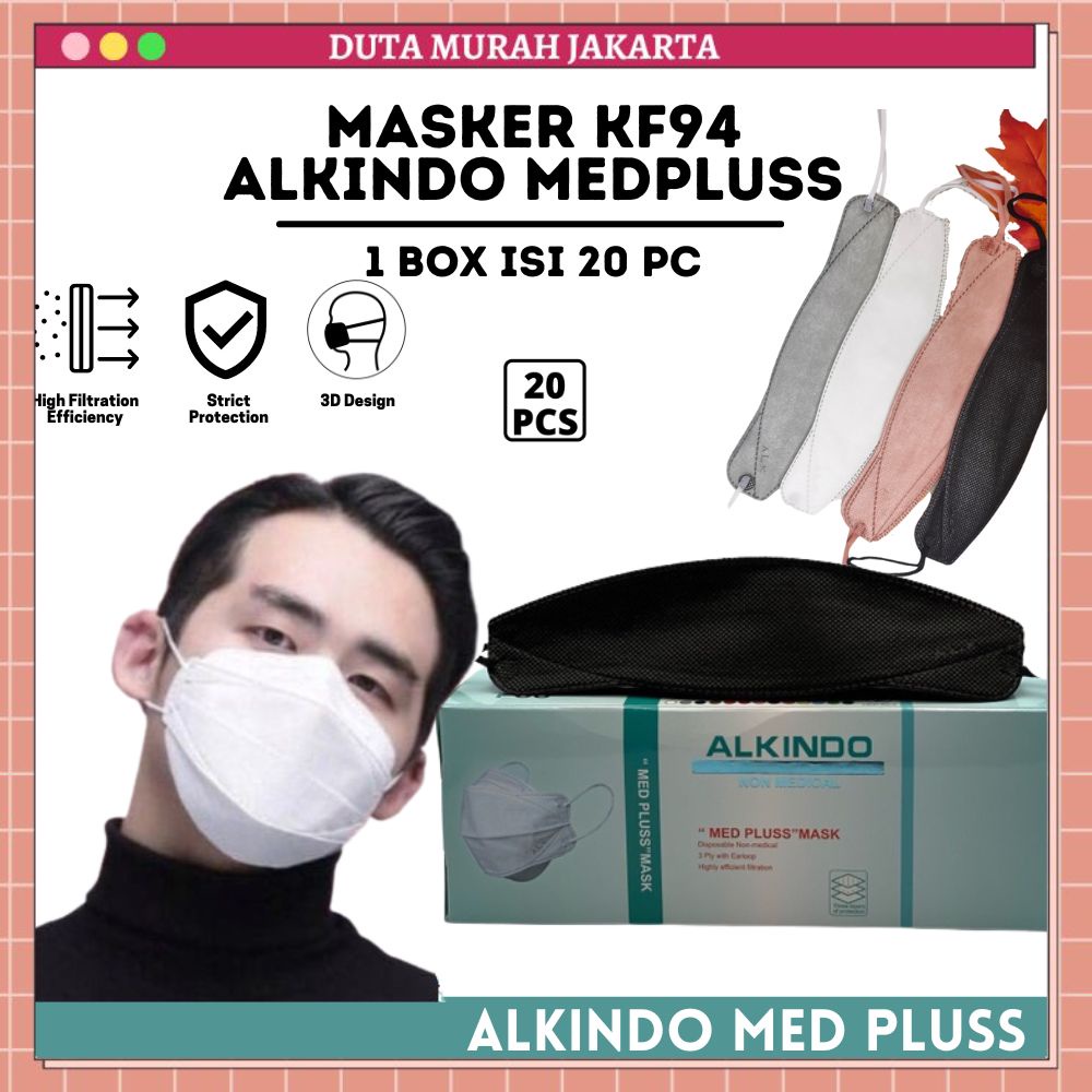 Masker KF94 EVO 4D Alkindo Med Pluss Plusmed 1 Box 20pcs DMJ