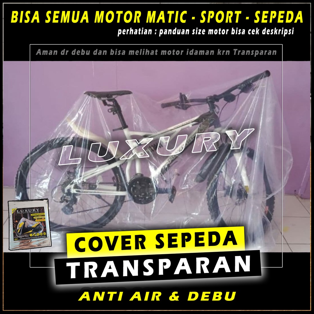 Cover Sarung Motor Transparan Waterproof 1a Plastik Tutup NMAX PCX VARIO VESPA XMAX NINJA KING 1a