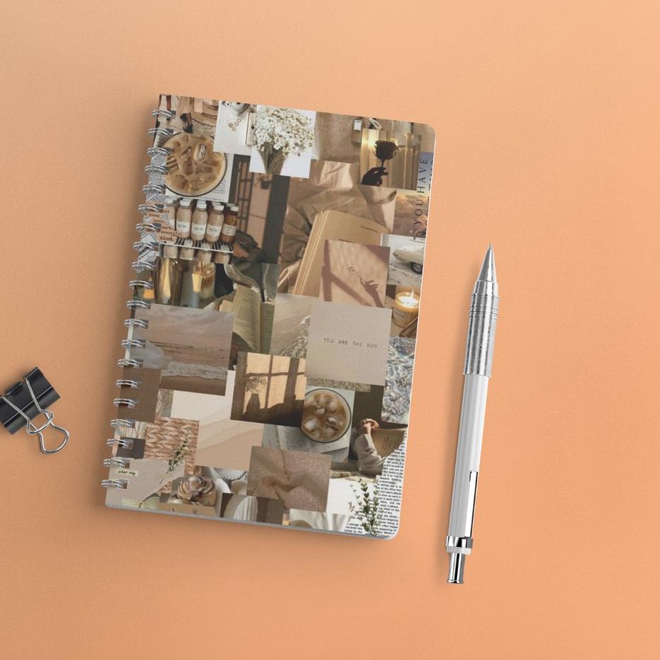 

[I-5]2 ➸] Notebook Aesthetic Edition 1 Lined Grid Dot Ukuran A5 Ring Spiral Jurnal Catatan Buku Spiral Binder-kekinian