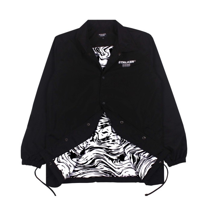 ⭐BISA COD⭐ Stalker - Jaket Coach There No Subsititute Hitam - S